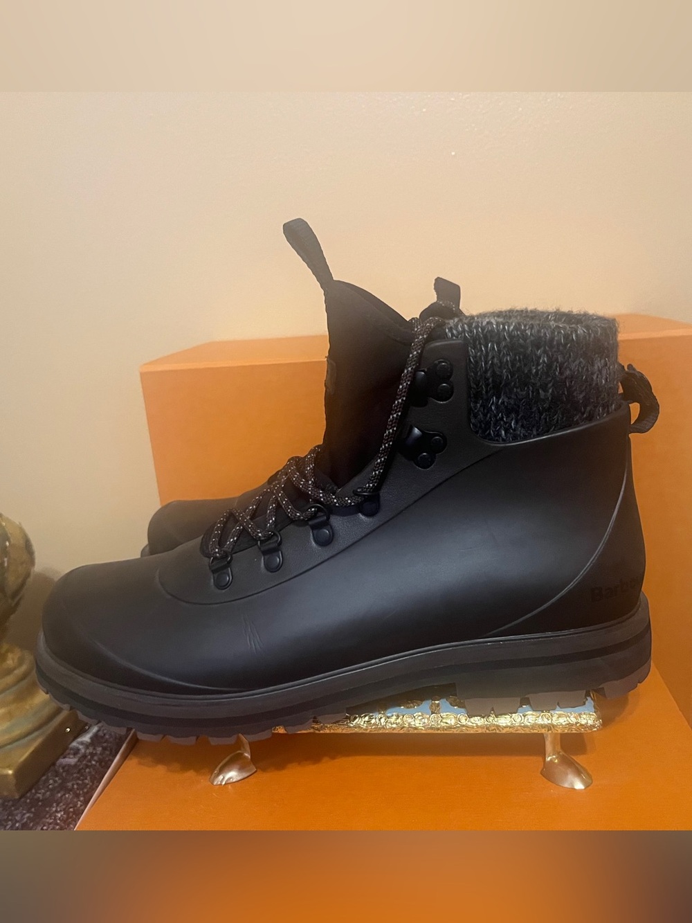 New Men’s Sz 10 Barbour Zed Hiker Cold Weather Waterproof Hiker Boots Brown